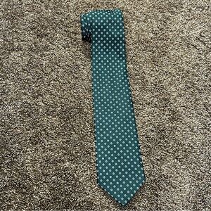 Brooks Brothers Makers & Merchants Silk Tie Green Geometric Medallion USA Made